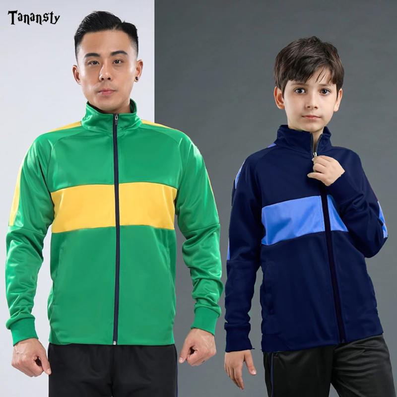 

Kid Football Tracksuits Long Sleeve Jacket Men Soccer Jersey Running Adult Football Training Suit Clothing Printing Survetement