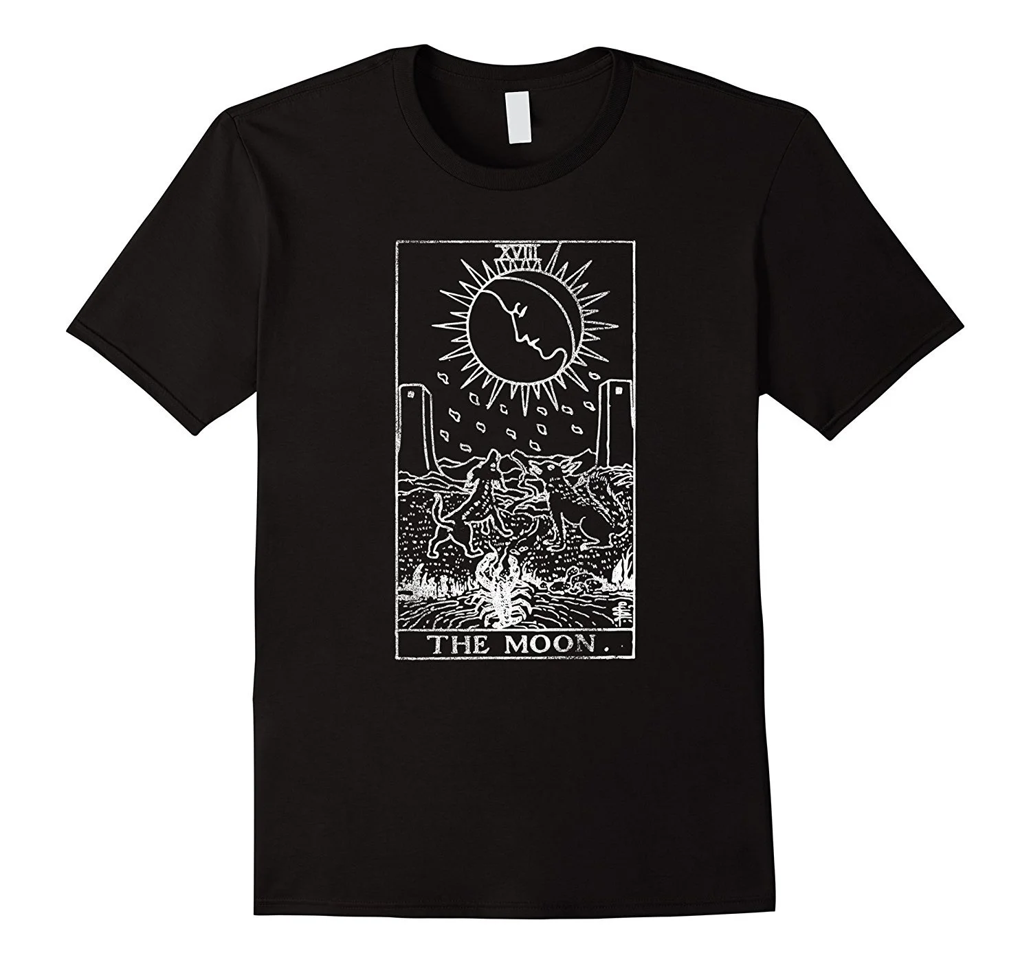 Модные футболки VIP HJN футболка с изображением Луны Таро и карт Винтажный дизайн