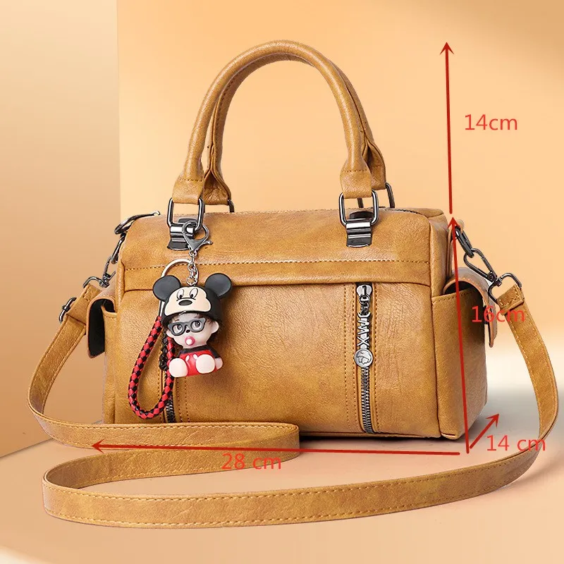 Винтажные кожаные женские сумки роскошные брендовые тоуты на ремне с