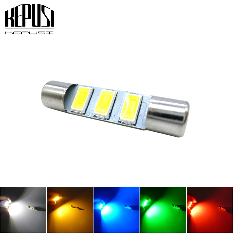

White red yellow green blue 5630 Chip 28mm 29mm LED Festoon Lamp Bulb Car Interior Dome Map Reading Sunvisor Vanity Mirror Light