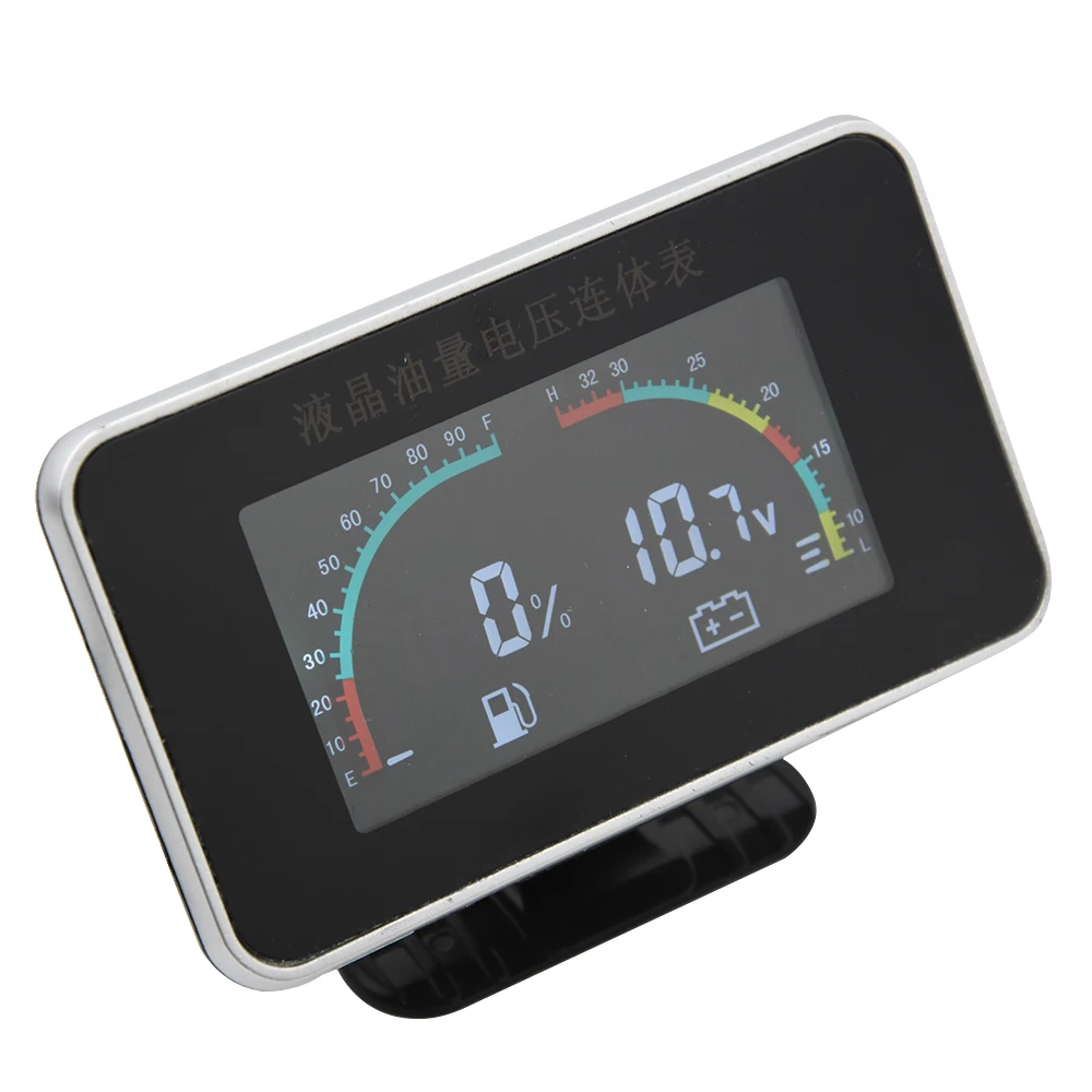 Вольт метров Универсальный LCD 12v/24v грузовик автомобиль датчик топлива + вольтметр