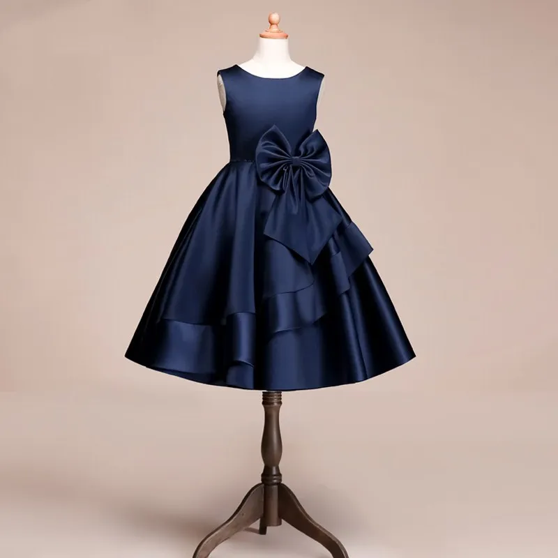 2021 атласное цветочное романтическое свадебное банкетное платье для девочки с