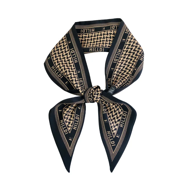 

Ponytail Holder P Letter Hair Band Scarf for Women Tie Handle Scarfs for Ladies Luxury Hair Accessories Bandanas