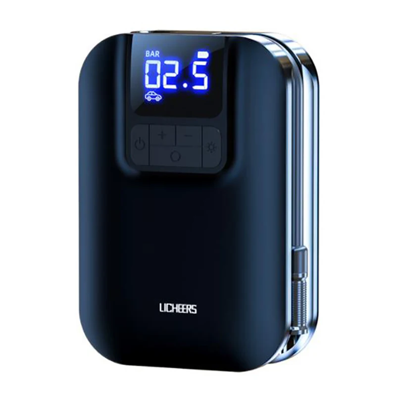

Licheers Wireless Car Air Pump with LED Lamp Tire Inflator Air Pump Digital Pressure Auto Portable for Car Bicycle Ball Mattress