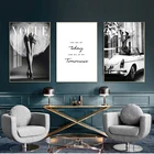 Минималистичное художественное изображение, украшение для дома, модный постер руки в сердце для девочек, Черное и белое полотно, печать на стене, художественная живопись