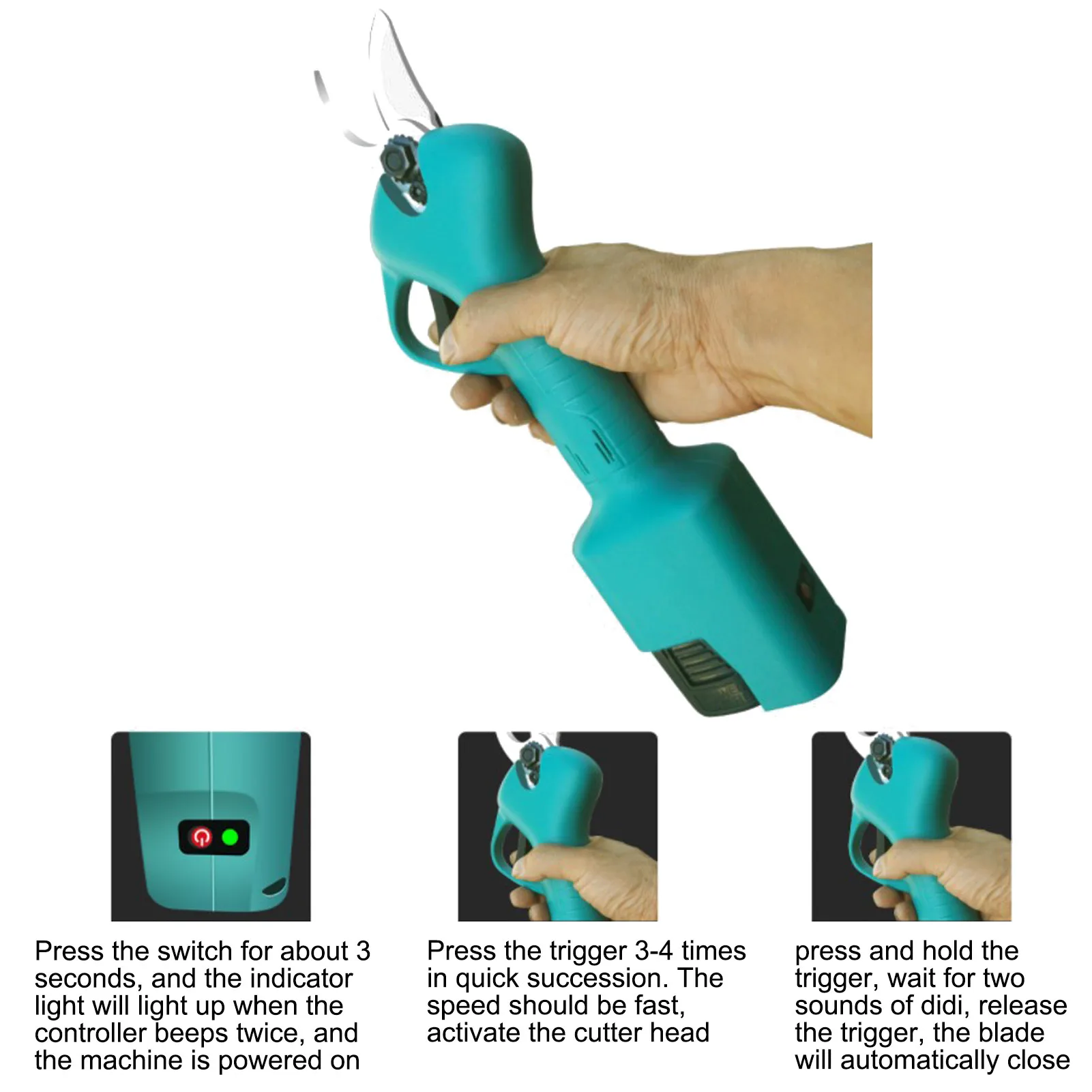 

Cordless Pruner Electric Pruning Shear 21V Lithium Battery Adjustable Fruit Tree Bonsai Pruning Branch Cutter Garden Power Tool