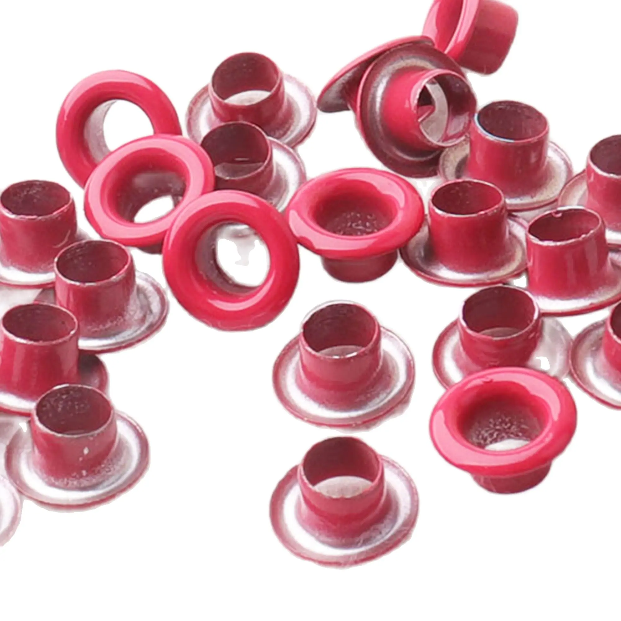 

100 pcs Red Metal Eyelets Grommets With Washers Eyelets Great for Clothes Leather Canvas bag Shoe eyes-1/8"(3mm)
