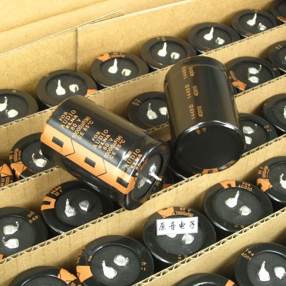 2pcs 10000UF 63V 50v 80v10000uf 100v 63V10000UF FOR AUDIO ELNA Brand new original Hifi DIY audio filter electrolytic capacitor - купить по