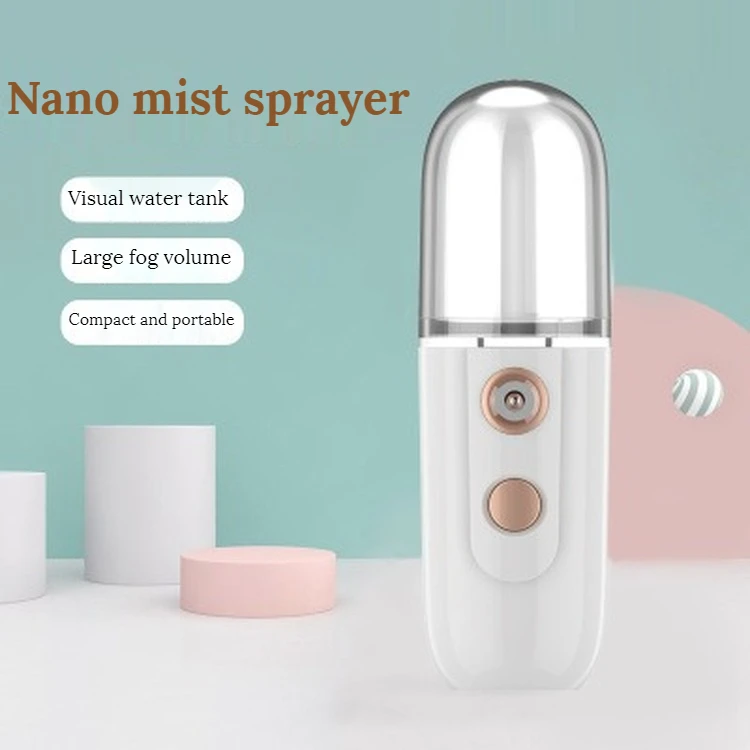 

Small Portable Nano Spray Moisturizing Beauty Instrument Humidifier Handheld Cold Spray Firming Machine Skin Rejuvenator Beauty