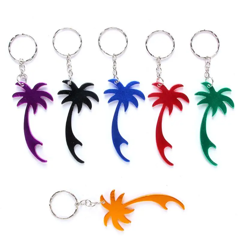 

Aluminum Beer Bottle Opener Keychain Palm Tree Mini Bottle Opener Keys Collector