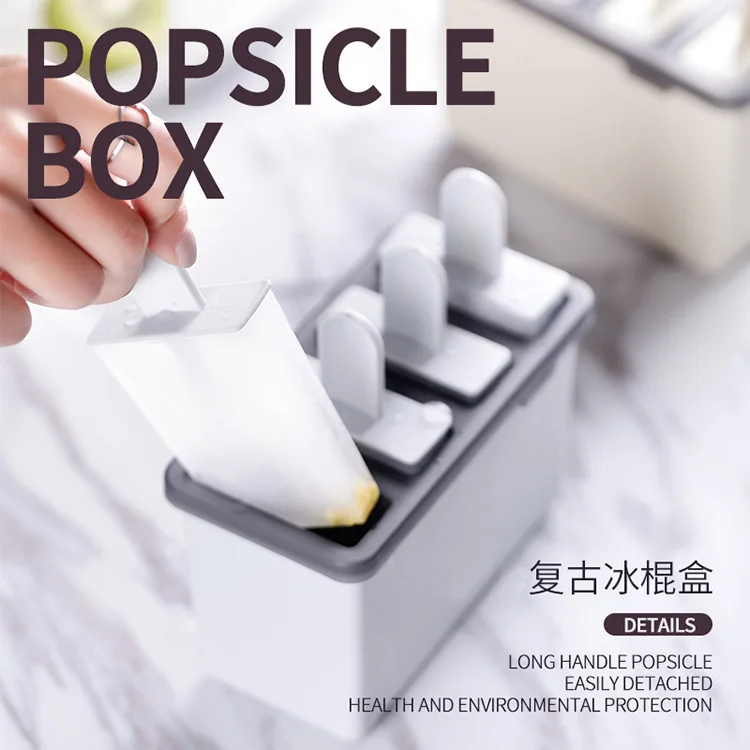

Creative Home-made Frozen Ice Cream Mold Ice Tray Popsicle Ice Box Ice Cream Popsicle Ice Mold Box Set Popsicle Mold