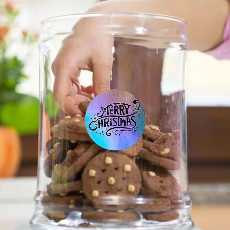 

Christmas Stickers Roll 500 Pcs Creative Round Stickers Scrapbooking Paper Crafts Stickers Christmas Parties Adornments