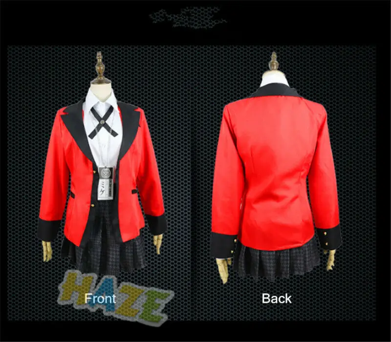 Аниме Kakegurui Gambler Yumeko Jabami Mary Saotome Косплей Костюм женский |