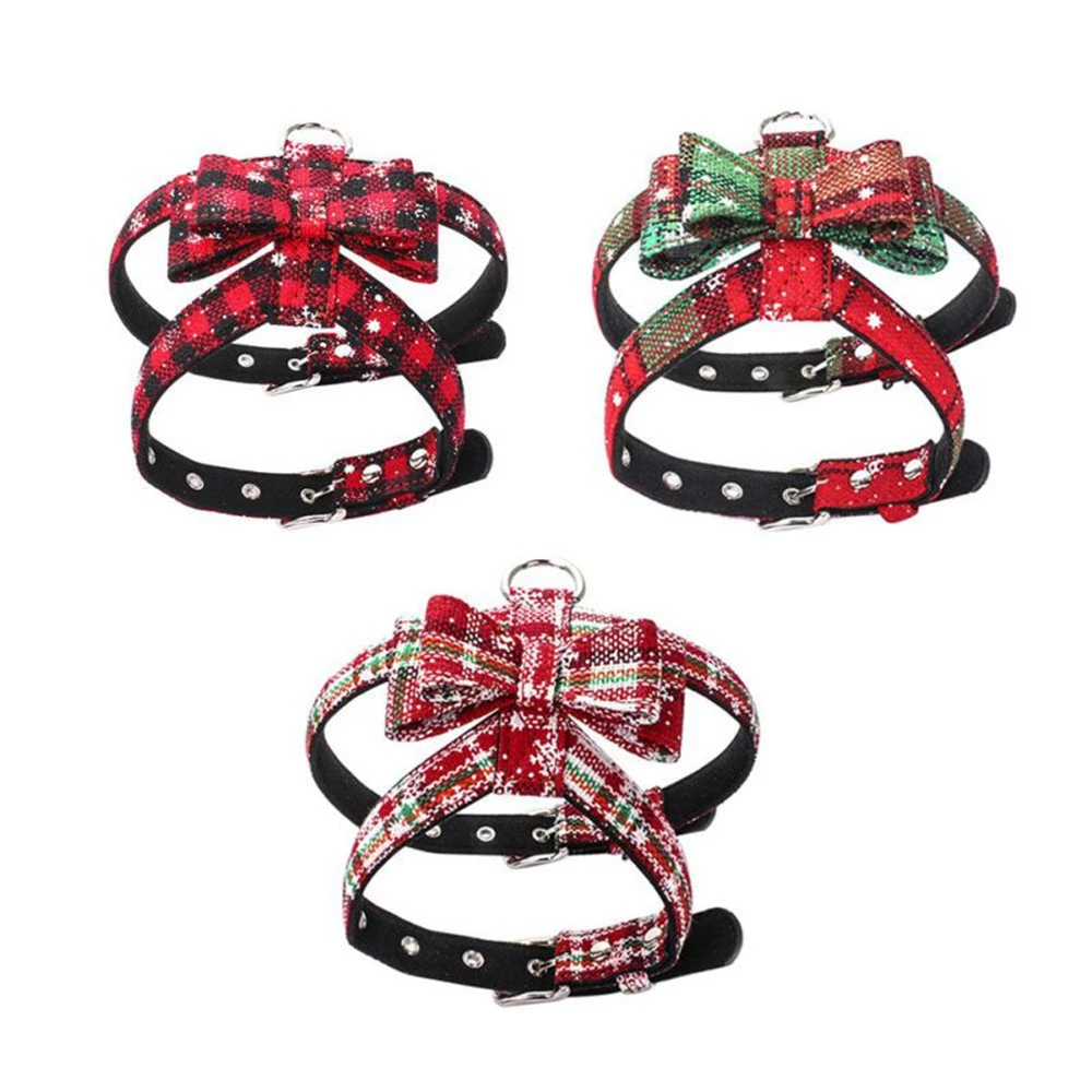 Рождественский жилет для собак шлейка воротник поводок быстросъемная собачка из
