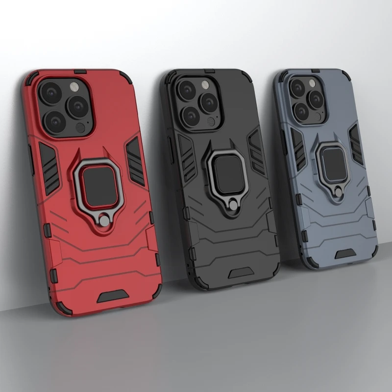 

For iphone 13 Pro Max Case for iphone 13 Pro Max Cover Armor Shockproof Finger Ring Protective Phone Case For iphone 13 Pro Max