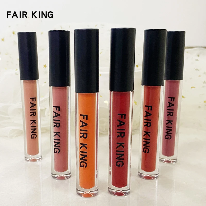 

Жидкая помада FAIR KING, матовый блеск для губ, косметика, легкая глазурованная помада, стойкий тинт для губ, водостойкий, 6 цветов, макияж губ