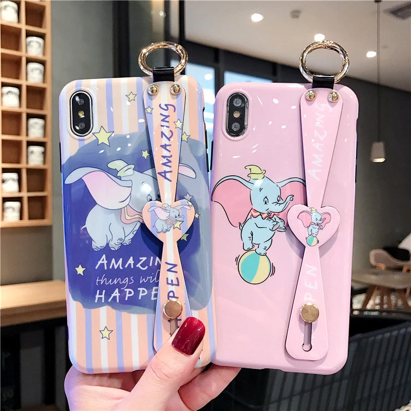 Мультяшный чехол для телефона Dumbo для iPhone 11 Pro Max XR XS Max X милый силиконовый ремешок для пары чехол для iPhone 7 8 6 6S Plus Coque