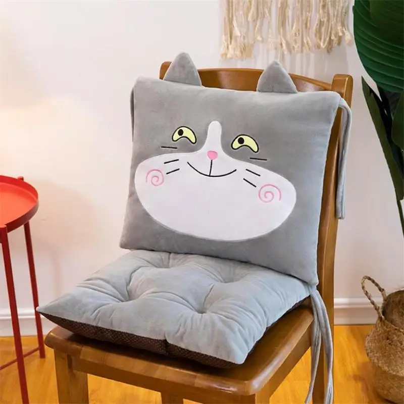 Подушка на спинку сиденья с мультяшным рисунком длинная плюшевая поддержка