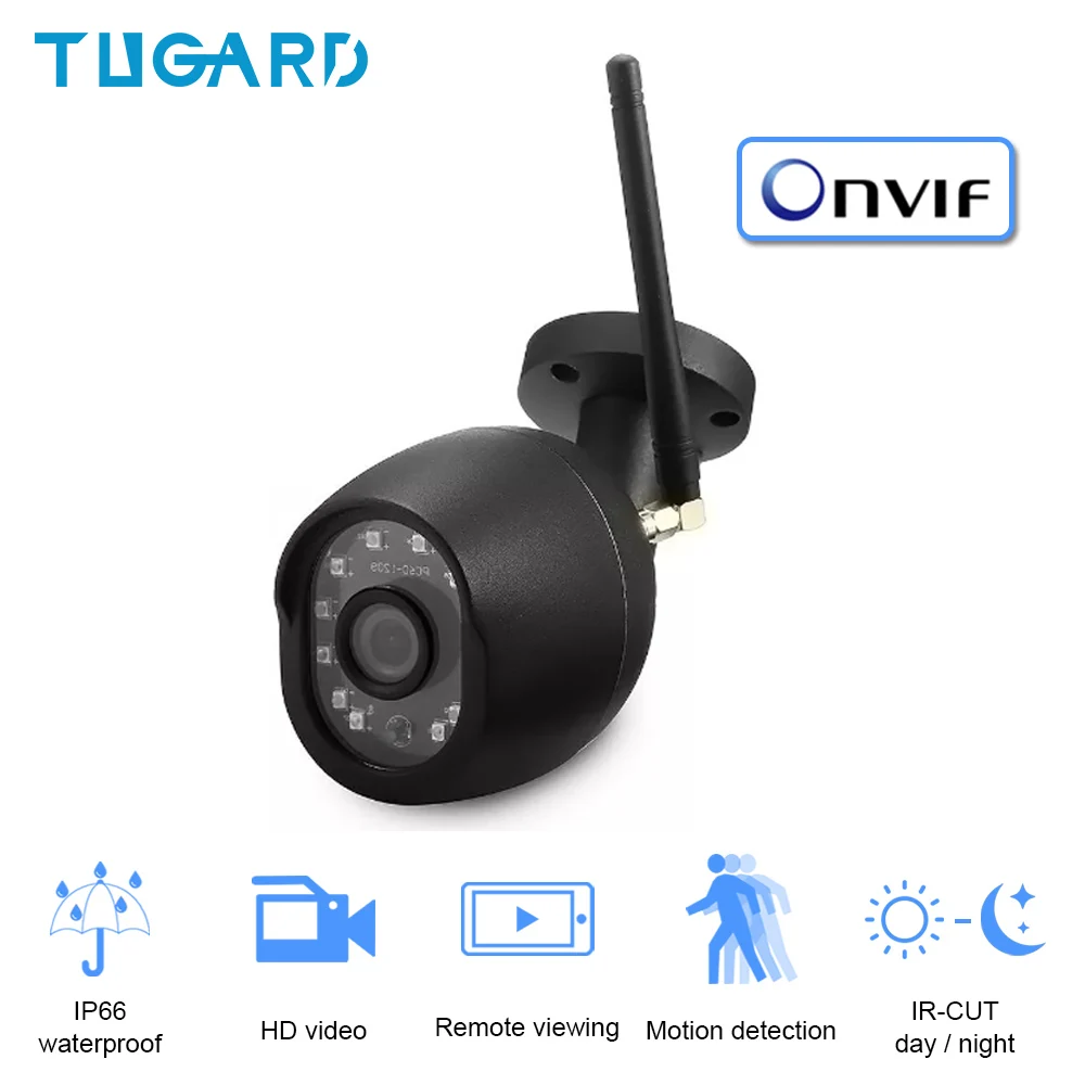 WiFi наружная Водонепроницаемая камера 1080P HD наблюдения ONVIF Беспроводная Проводная