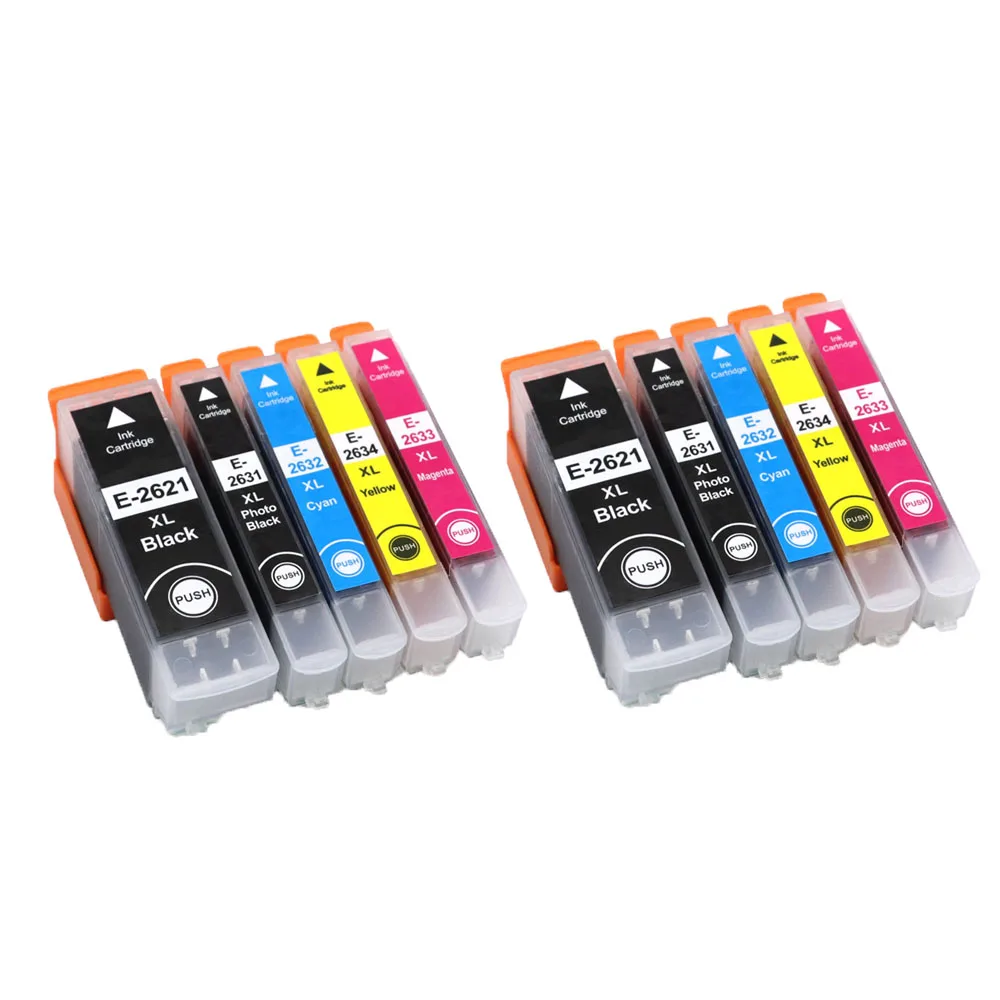 Совместимый чернильный картридж T2621 26XL для принтера Epson XP510 XP520 XP600 XP605 XP615 XP620 XP625 XP710