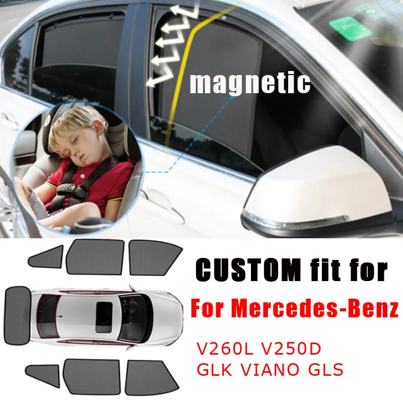 Занавеска на окна магните под заказ козырек для Mercedes Benz V260L V250D GLK VIANO GLS