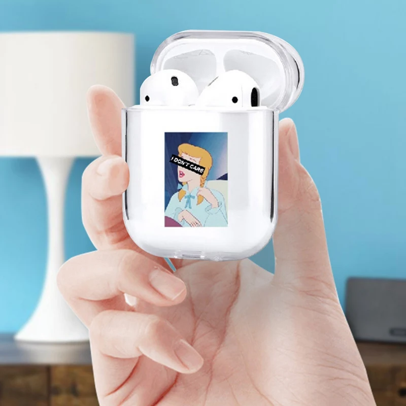 Милый чехол для Apple airpods со смешными героями из мультфильмов статуи искусство