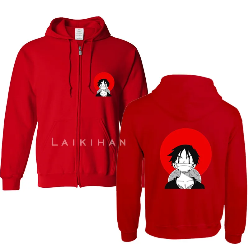 

Hoodie For Men Luffy Print Warm Clothing Cartoons Fleece Streetwear Fashion Fleece Swearshirt Personality Oversize Hoody