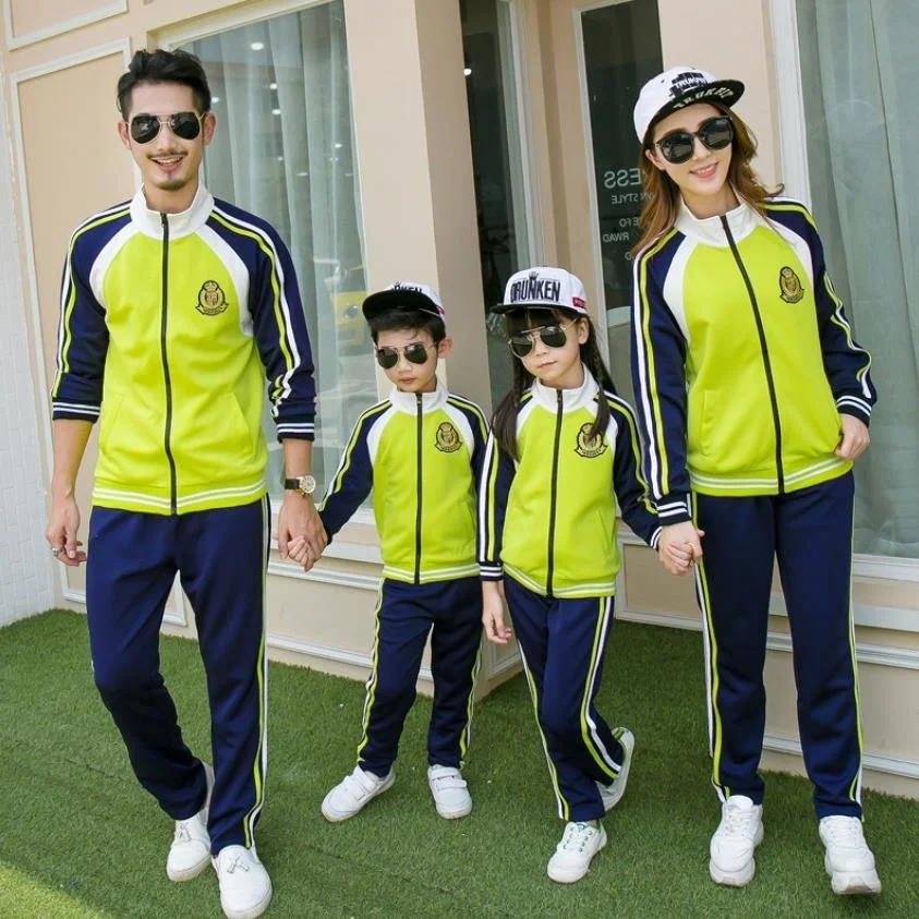 

Family Matching Outfits Baseball Uniform Autumn Father Son Mother Daughter Sports Sets Causal Children Jacket + Pants A500