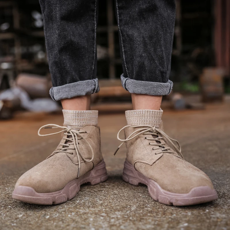 

Leather Men ankle Boots plush Autumn Winter snow Boots Fashion Footwear lace up Shoes Men Business Casual Men hommes chaussures