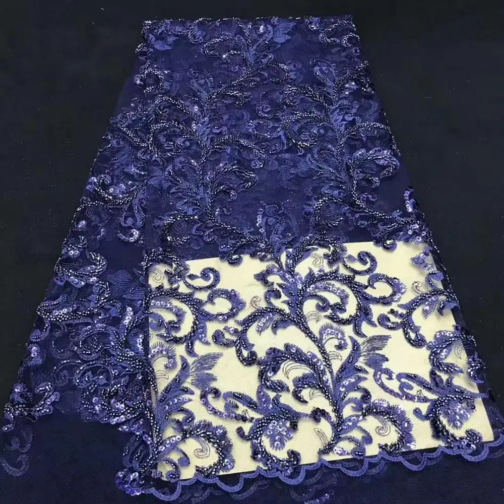 Высококачественные бусины вышитая африканская кружевная ткань французская