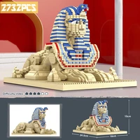 2732pcs sphinx pyramid of khufu egypt building blocks diy educational toys famous architecture micro bricks for kids adults