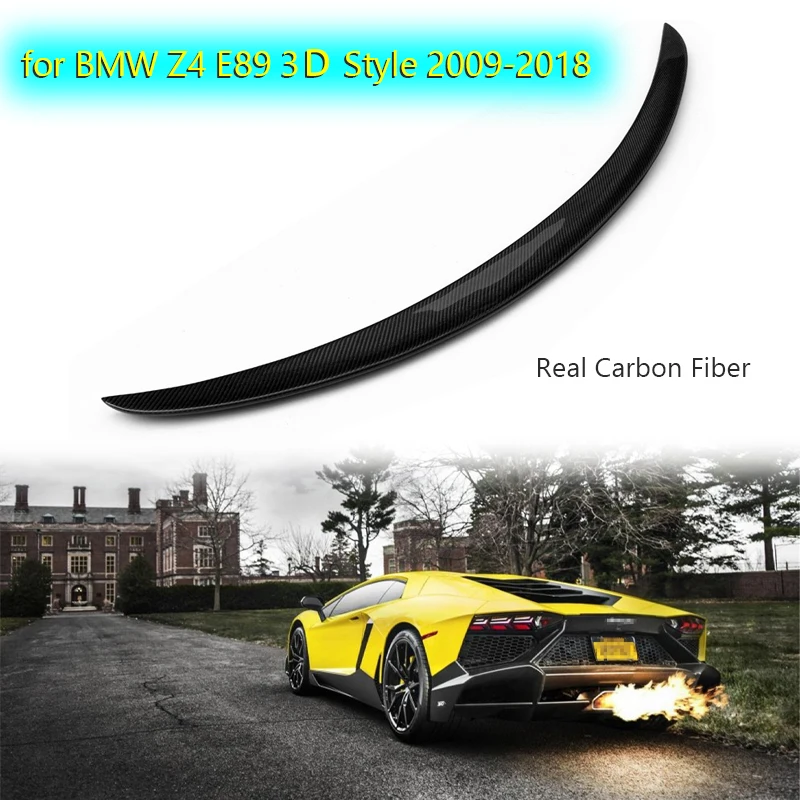 

Car Rear Spoiler Real Carbon Fiber Rear Spoiler Wing for BMW Z4 E89 3Ｄ Style 2009-2018 Car Styling Auto Refit Tail Spoiler Lip