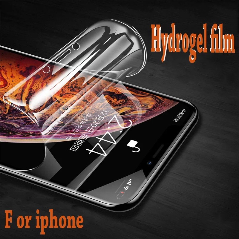 Мягкая Гидрогелевая пленка для iphone 7 8 Plus X 10 защитная экрана XS MAX XR 11 pro max 6 6S полное