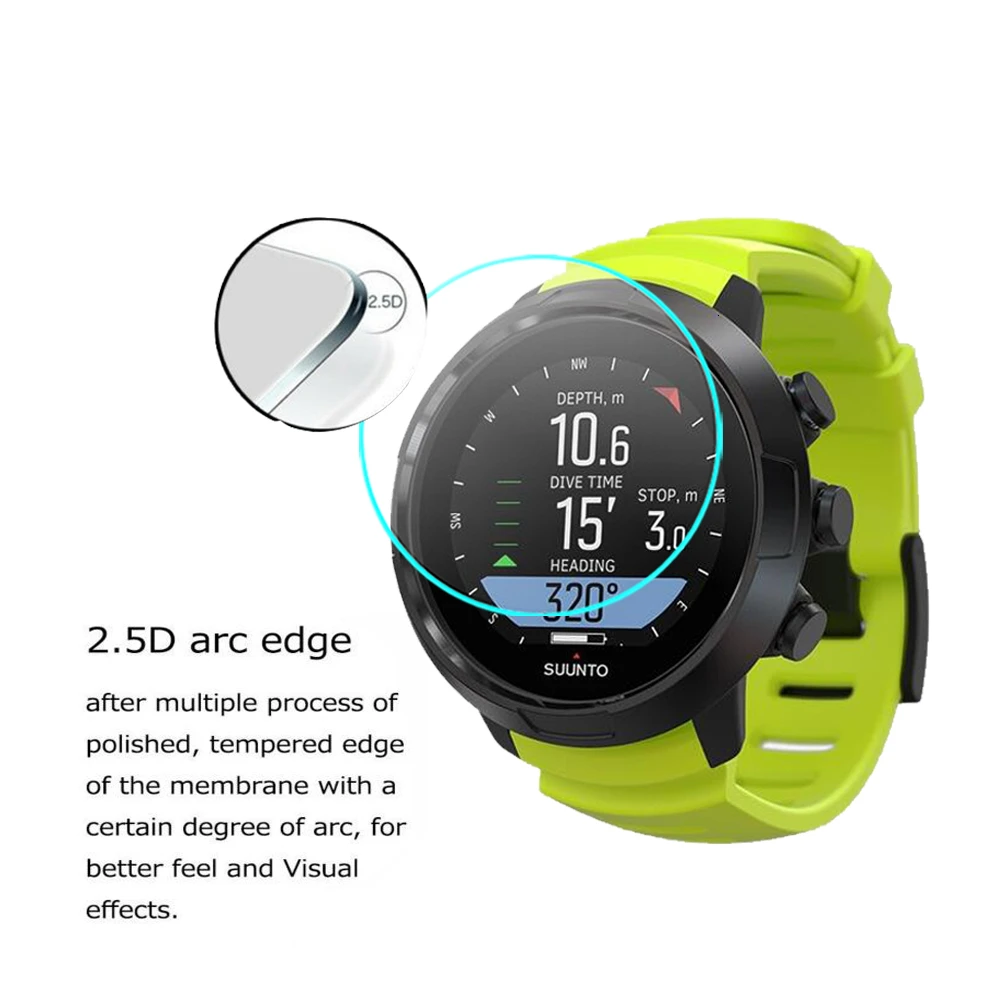 2 шт. для умных часов SUUNTO D5 DX D4F D6I D4I Novo 2.5D 9H прозрачное закаленное стекло Защита