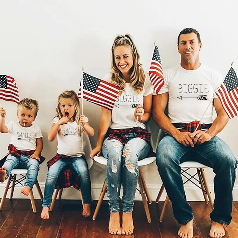 2019 семейная Одинаковая одежда летние хлопковые футболки Новое поступление