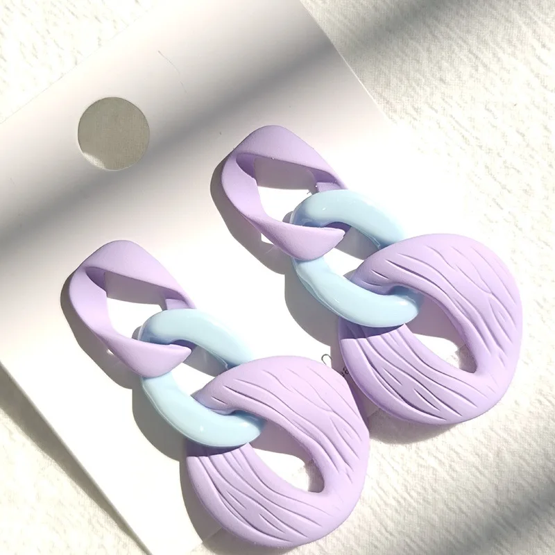 2022 акриловые серьги карамельных цветов летние Разноцветные с подвесками простые