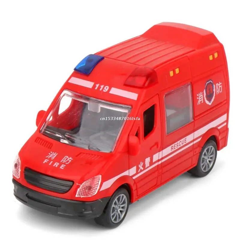 Miniature Educational Inertia Car Fire Ambulance Vehicle Toy Realistic Friction Pull Back Police Set Dropship | Игрушки и хобби