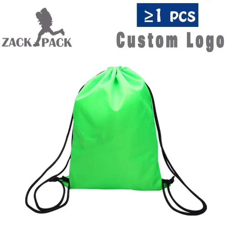 Zackpack сумка на шнурке спортивный водонепроницаемый рюкзак пакет карман на заказ Печать логотипа для мужчин женщин студентов