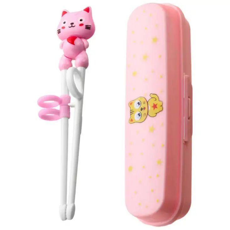 

Children Training Antiskid Chopsticks Portable Learning Baby Food Dining Tableware Feeding Cartoon Practice Chopsticks SN3540