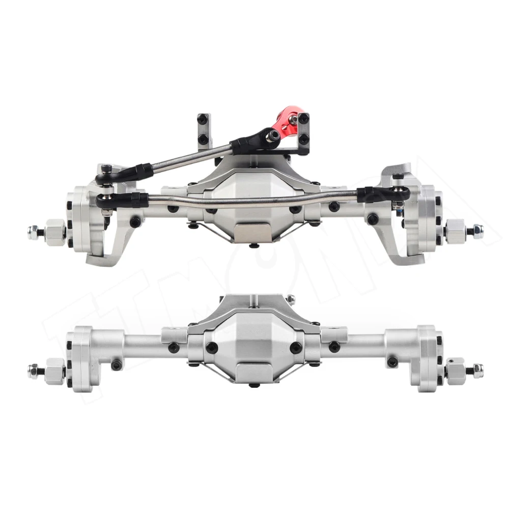 Silver Axle FIMONDA SCX10 алюминиевый ЧПУ анодированный Полный Передний Задний портальный мост для 1/10 RC Гусеничный автомобиль осевой SCX10 II 90046 90047 Запчасти для обновления - Цвет: Silver Axle