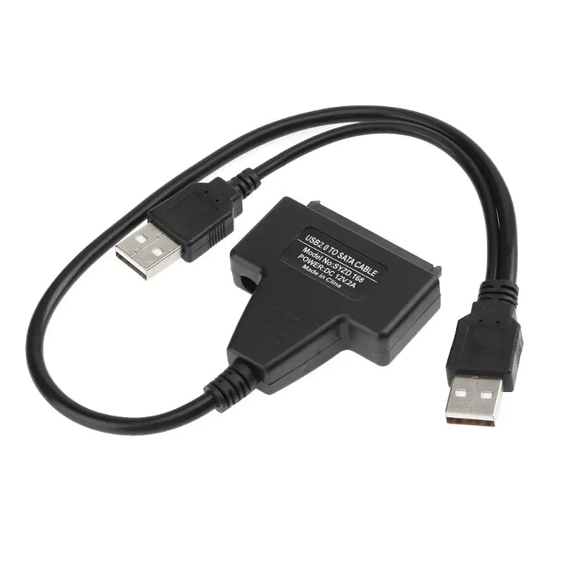 Новый высокопроизводительный Кабель-адаптер с USB 2 0 на SATA 7 + 15 Pin 22 для 5-дюймового