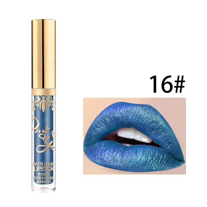 Matte Lipstick Lip Gloss Metal Light Sense Gold Bronze Coffee Red Non-stick Cup Frosted Lips Pump Moisturizing |
