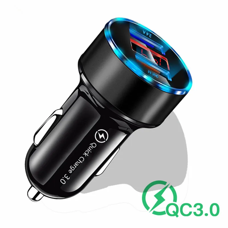 Автомобильное зарядное устройство Quick Charge 3 0 2 USB для Samsung S10 S9 S8 Plus Xiaomi iPhone Huawei QC3.0
