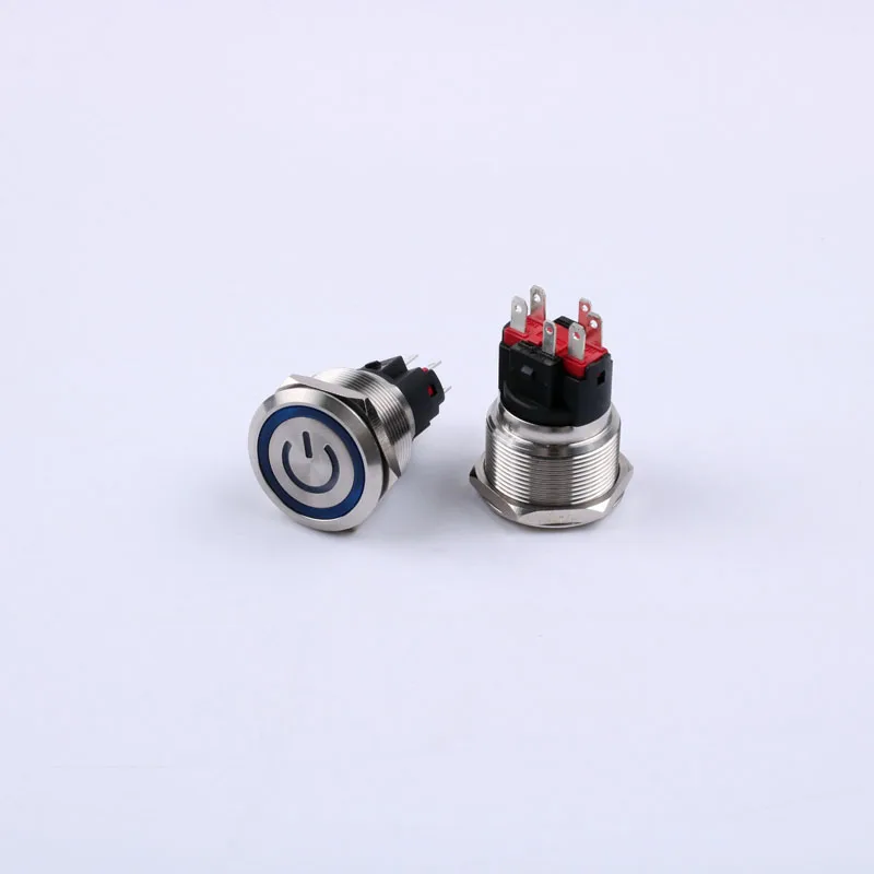 Водонепроницаемый металлический кнопочный переключатель 22 мм 25 высокий ток 10 А