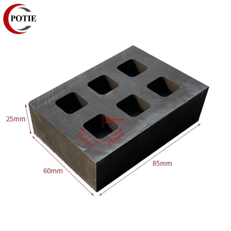 

Square Shape High Purity Graphite Form Ingot Molding Bar Combo Mold For Melting Refining Scrap Gold Silver, Casting Tool