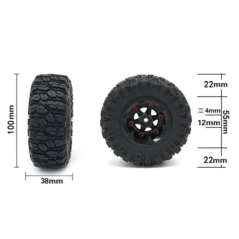 4 шт. обновленные большие шины для Wltoys 12428/12423 Feiyue 01/02/03/04/05 Q39 Q40 Q46 RC автозапчасти