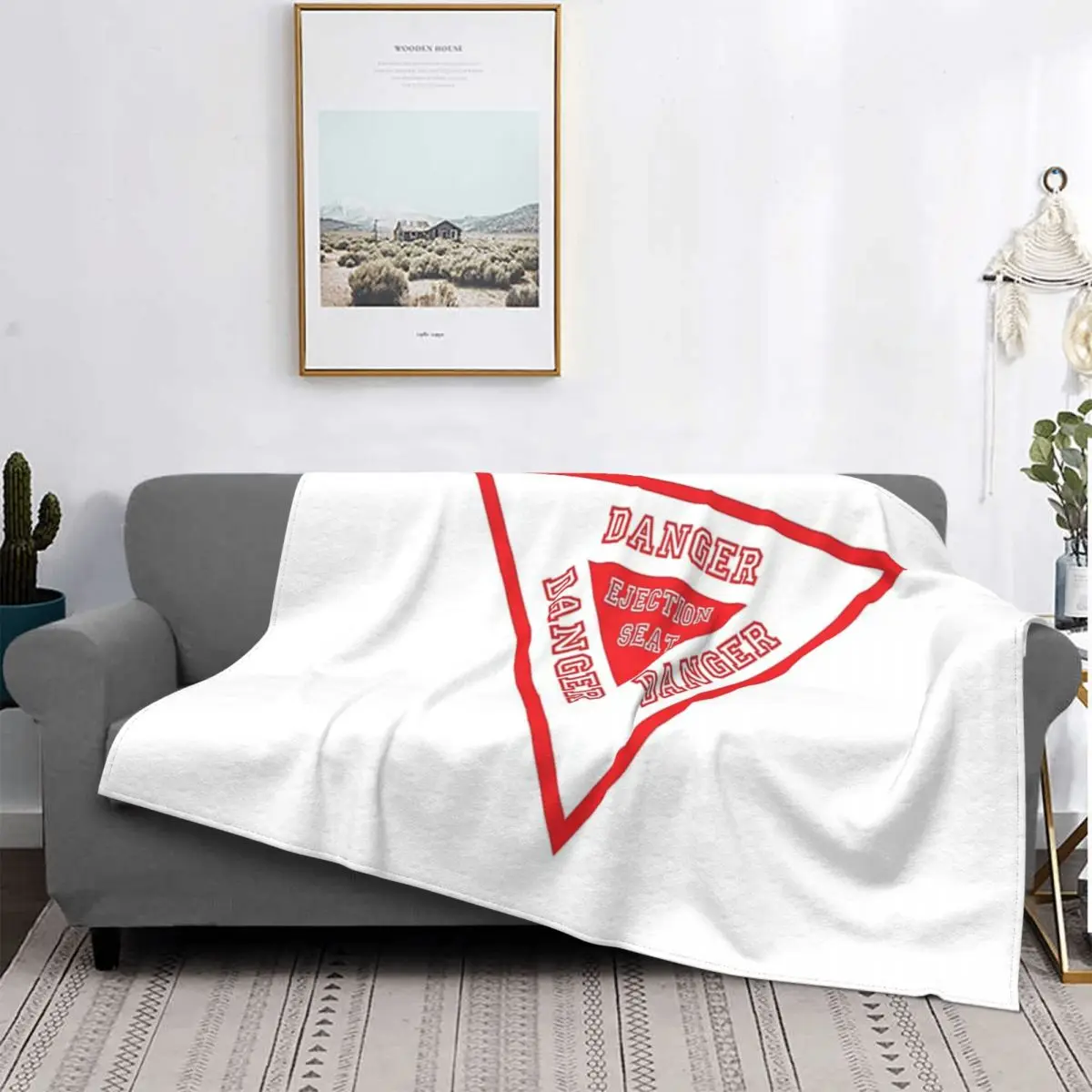 

Manta de asiento de eyection de peligro, colcha de cama, alfombra a cuadros, manta Thermal MICA, edredones y colcha