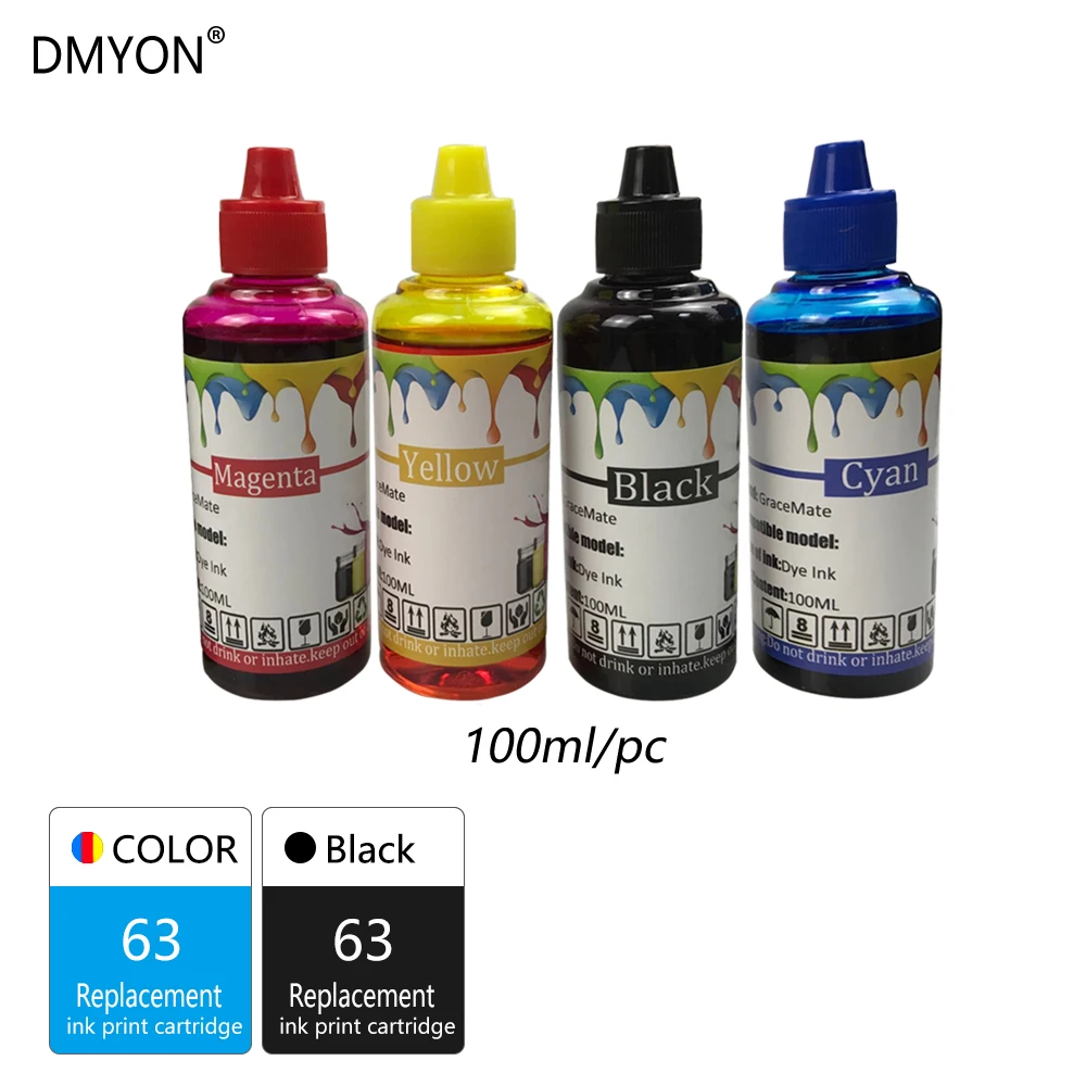 DMYON 2018 новая версия принтера 63XL чернильный картридж совместимый для Hp 63 Officejet 5220