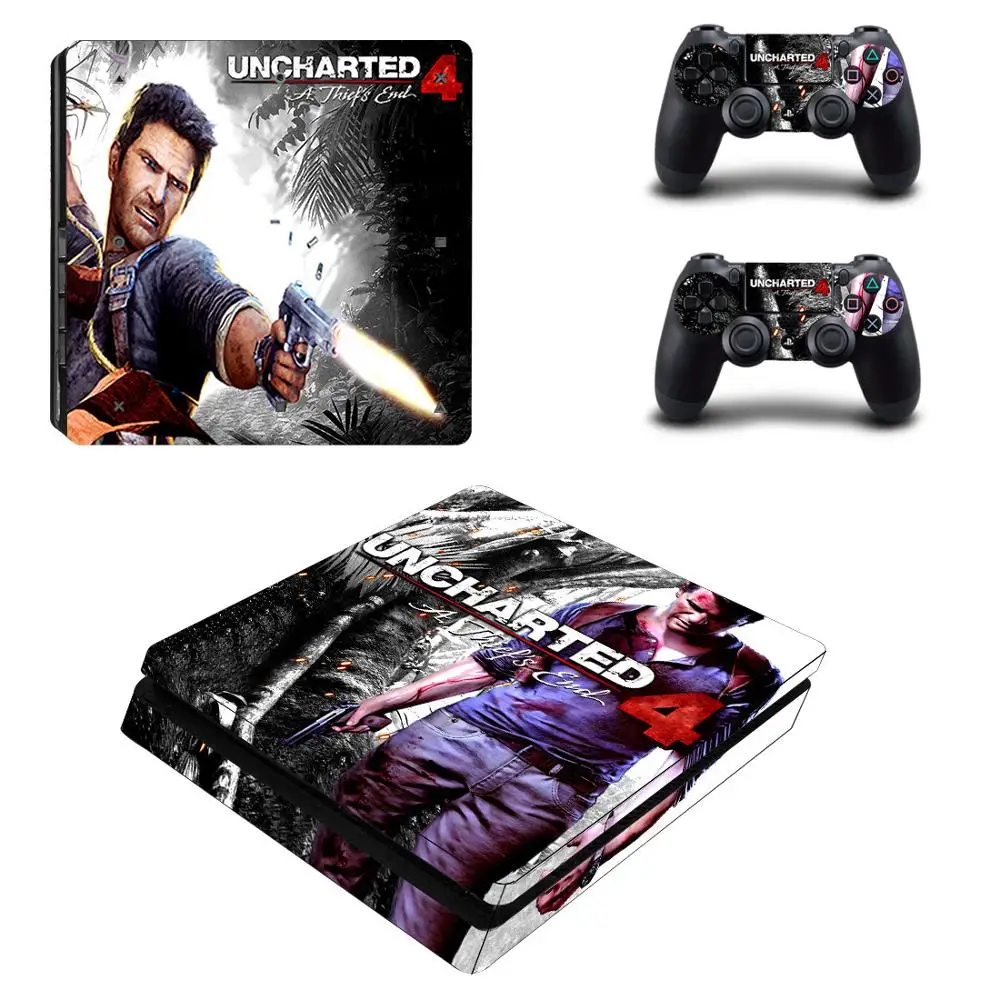 Uncharted 4 PS4 тонкая наклейка s Play station Тонкая виниловая Pegatinas для playstation Slim консоль и