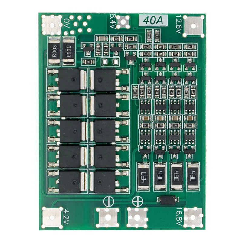 

RISE-4S 40A 18650 литий-ионная литиевая Батарея Зарядное устройство BMS доска PCB модуль защиты с балансом для буровыми двигателями 14,8 16,8 Lipo м